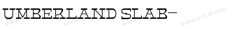 umberland slab字体转换